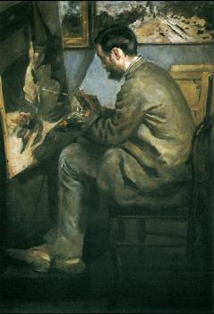 皮埃爾 奧古斯特 雷諾阿 Frederic Bazille at His Easel 皮埃爾 奧古斯特 雷諾阿 Frederic Bazille at His Easel